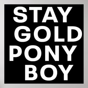 AFFICHE RESTE GARÇON GOLD PONY