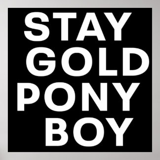 AFFICHE RESTE GARÇON GOLD PONY