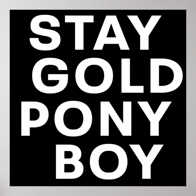 AFFICHE RESTE GARÇON GOLD PONY (Devant)