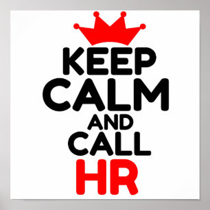AFFICHE RESTER CALME ET APPELER HR