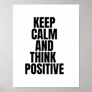 Affiche rester calme et penser positif