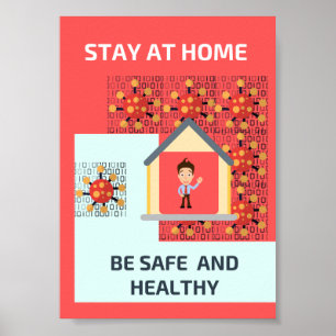 Affiche Restez à la maison