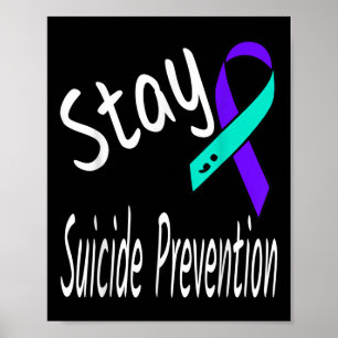 Affiche Restez à la prévention du suicide Ruban Semicolon