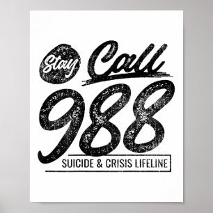 Affiche Restez Appelez la ligne d'assistance pour le suici