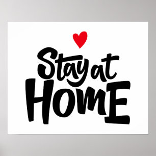 Affiche Restez Au Coeur De La Maison