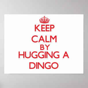 Affiche Restez calme en embrassant un Dingo
