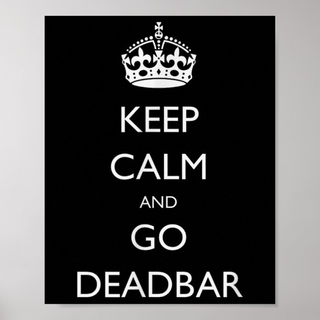 Affiche Restez Calme Et Allez Deadbar Funny Foosball (Devant)