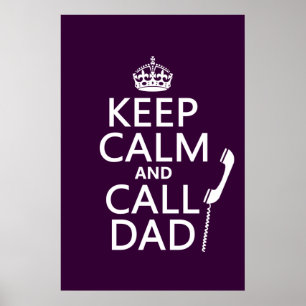 Affiche Restez calme et appelez papa
