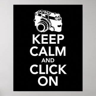 Affiche Restez calme et cliquez sur l'image