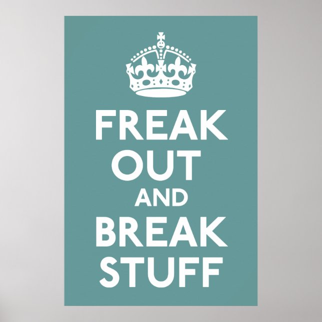 Affiche Restez calme et continuez à imprimer votre parodie (Devant)