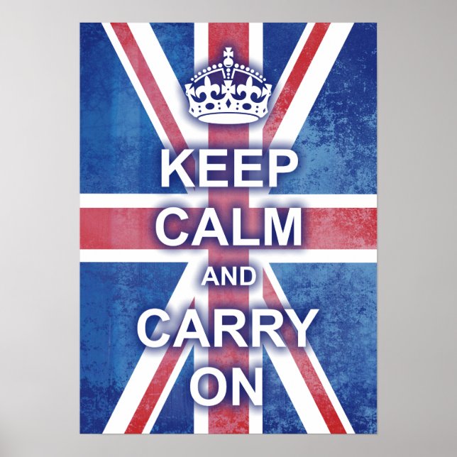 Affiche Restez calme et continuez sur Union Jack (Devant)