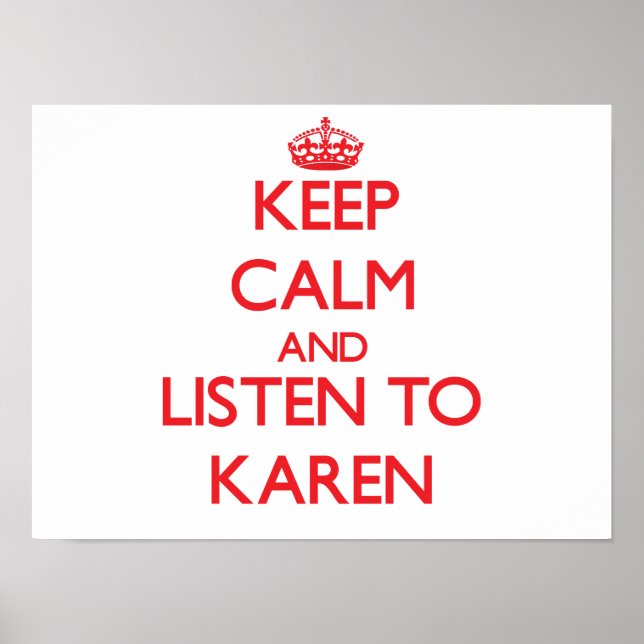 Affiche Restez calme et écoutez Karen (Devant)