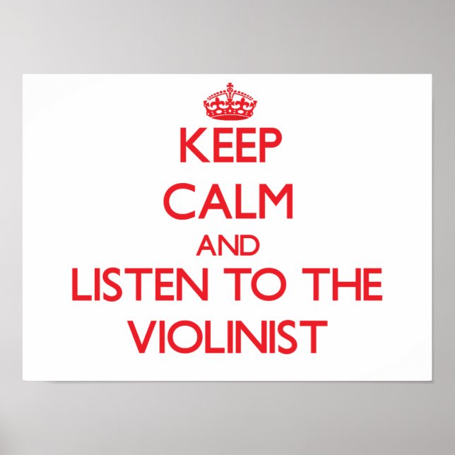 Affiche Restez calme et écoutez le violoniste (Devant)