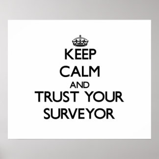 Affiche Restez calme et faites confiance à votre Surveyor
