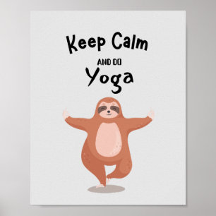 Affiche Restez calme et faites du Yoga amusant