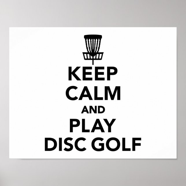 Affiche Restez calme et jouez au golf Disc (Devant)