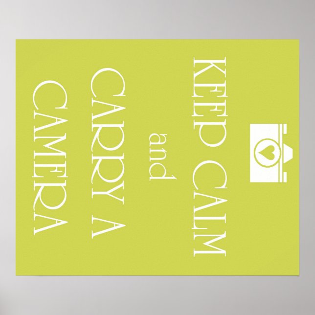 Affiche Restez calme et portez une caméra (Devant)