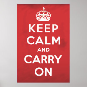 Affiche Restez calme et poursuivez