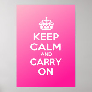 Affiche Restez calme et poursuivez
