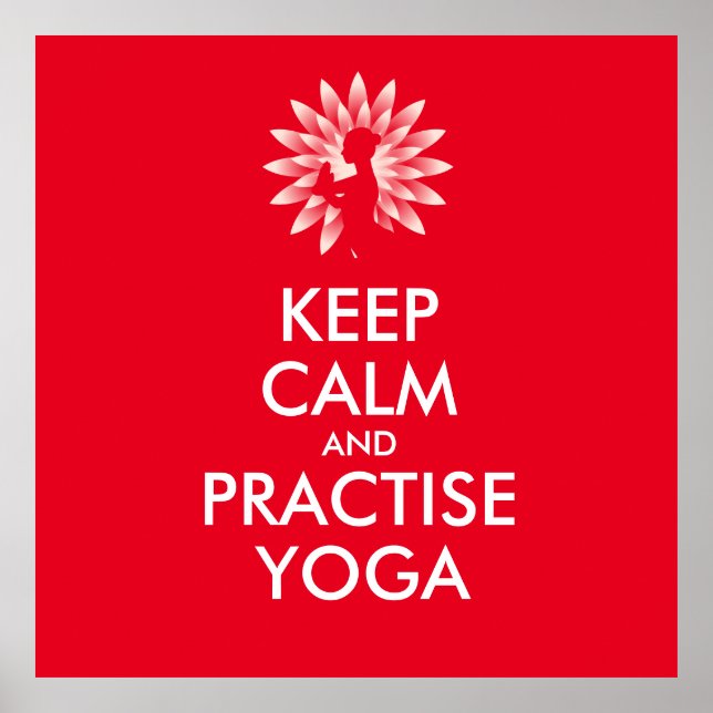 Affiche Restez calme et pratiquez le yoga (Devant)