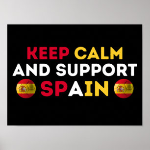 Affiche Restez Calme Et Soutenez L'équipe Nationale De Foo