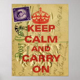Affiche Restez calme et transportez