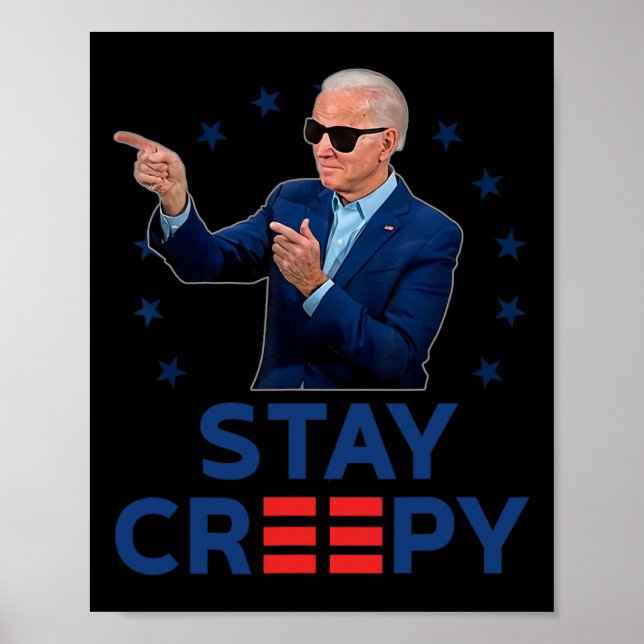 Affiche Restez drôle et effrayant anti Joe Biden conservat (Devant)