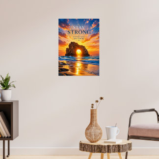 Affiche Restez Fort Inspiration Motivation