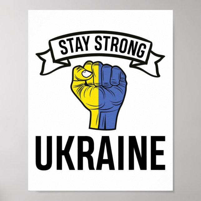 Affiche Restez forts Ukraine - Paix - Liberté  (Devant)