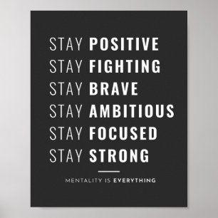 Affiche Restez positif Restez actif