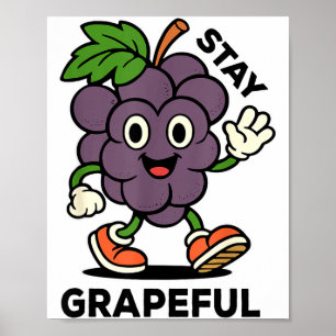 Affiche Restez reconnaissants - Style Rétro - Pun de fruit