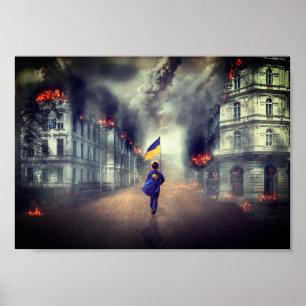 Affiche Restons libres UKRAINE