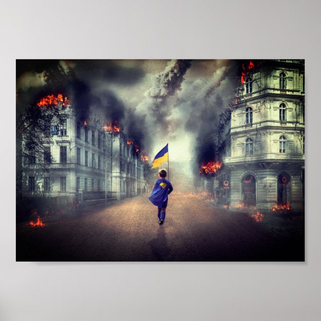 Affiche Restons libres UKRAINE (Devant)