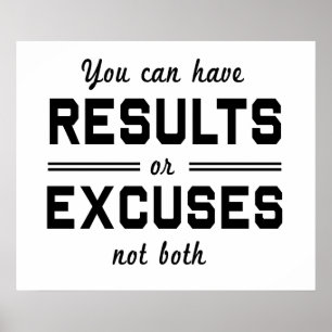 Affiche Résultats ou excuses