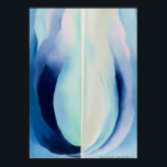 Affiche Résumé Bleu par Georgia O'Keeffe<br><div class="desc">"J’ai décidé de commencer une nouvelle, " a écrit Georgia O’Keeffe à un ami en 1915,  "pour enlever ce qu’on m’avait appris,  pour accepter comme vrai ma propre pensée." - Georgia O’Keeffe. Huile sur toile. Date : 1927</div>