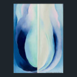 Affiche Résumé Bleu par Georgia O'Keeffe<br><div class="desc">"J’ai décidé de commencer une nouvelle, " a écrit Georgia O’Keeffe à un ami en 1915,  "pour enlever ce qu’on m’avait appris,  pour accepter comme vrai ma propre pensée." - Georgia O’Keeffe. Huile sur toile. Date : 1927</div>