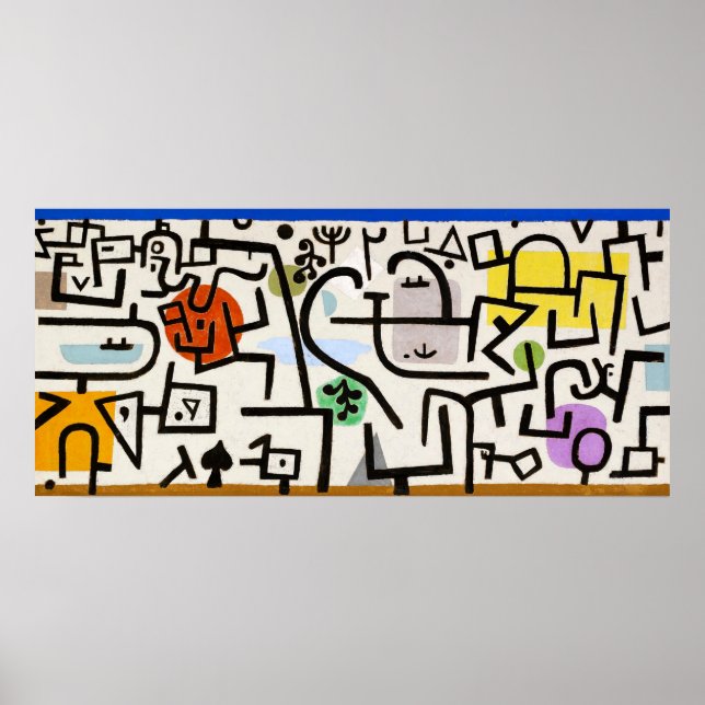 Affiche Résumé captivant : Port riche par Paul Klee (Devant)