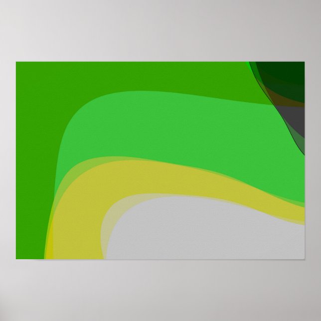 Affiche Résumé en vert et jaune 1004 (Devant)