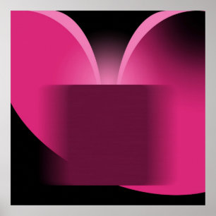 Affiche Résumé Rose Foncé Luxe avec Noir AP0004