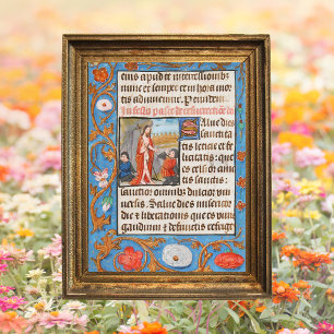 Affiche Résurrection chrétienne médiévale de Pâques