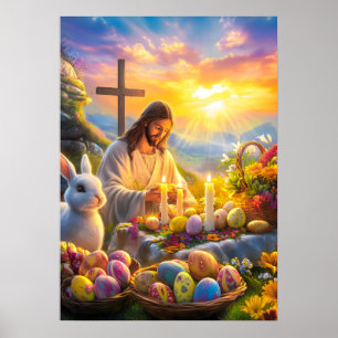 Affiche Résurrection de Pâques Jésus Religion Mur Art