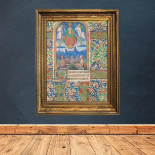 Affiche Résurrection Manuscrit médiéval de Pâques