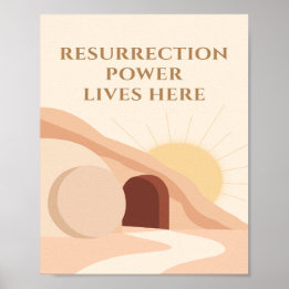 Affiche Resurrection Power Lives Here Easter 2026