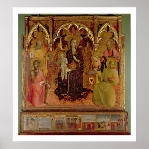 Affiche Retable de Madonna de la neige, c.1430-32 (