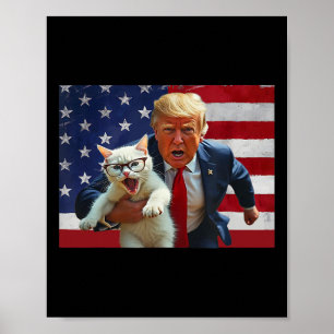 Affiche Rétablir la sécurité pour les chats Trump Chats po