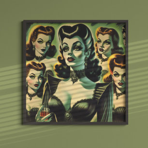 Affiche Rétablir les filles sorcières gothiques