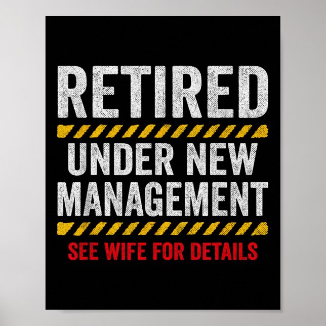 Affiche Retired Husband - Retirement Party - Funny Retirem (Devant)