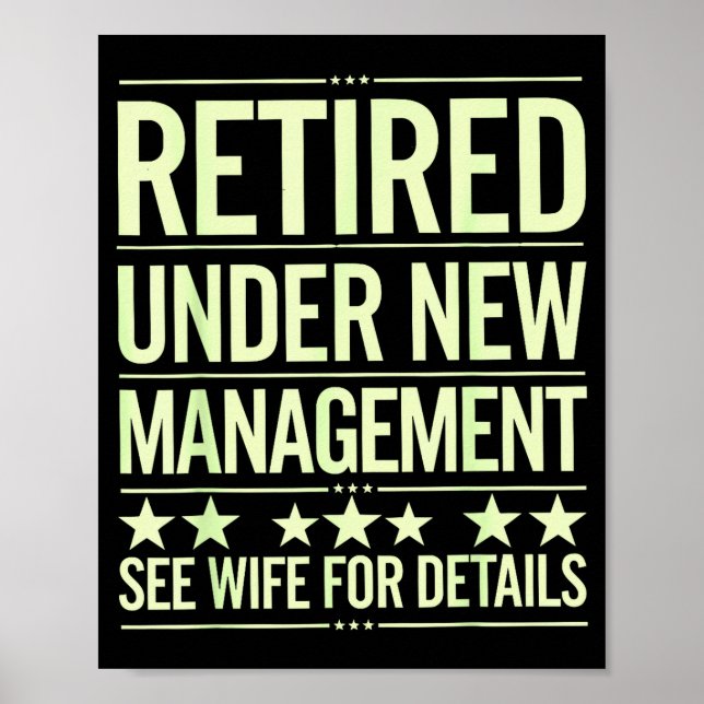 Affiche Retirement Art For Men Dad Husband Retired Retirem (Devant)