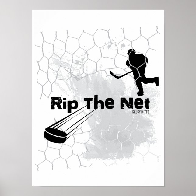Affiche Retirer L'Affiche Gris Du Lecteur De Hockey Net (Devant)