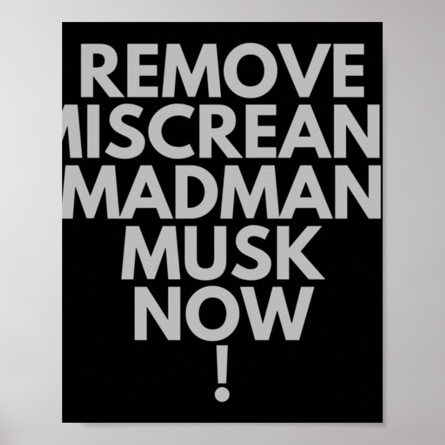 Affiche Retirer Madman Musk, un mécréant ! (Devant)